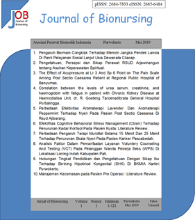 Journal of Bionursing Vol.1 No.1 2019